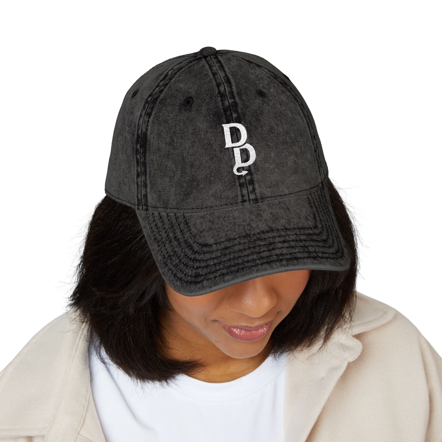 The Dragon’s Den Vintage Dad Hat — Embroidered Stacked D Logo